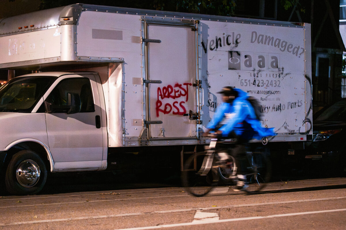 ARREST ROSS on a box truck in South Minneapolis