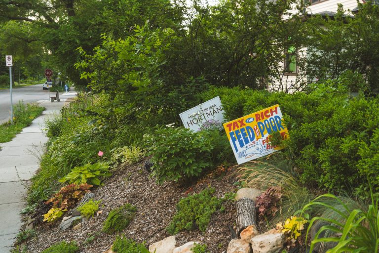 Mark and Melissa Hortman Yard Sign