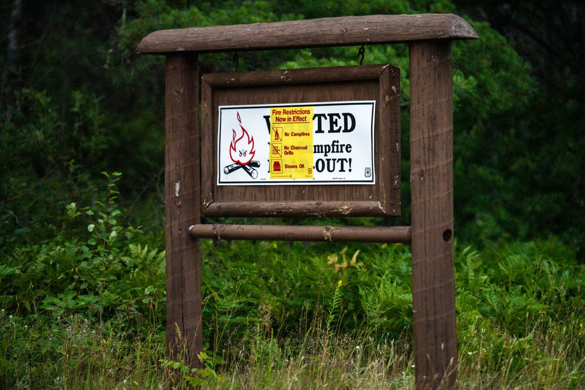 Fire restrictions sign in Minnesota