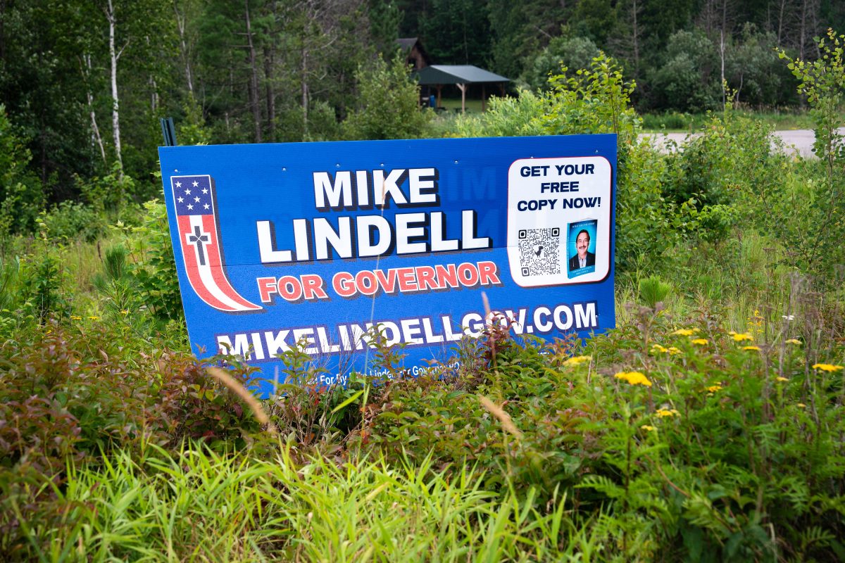 Mike Lindell For Governor Sign in Embarrass, Minnesota