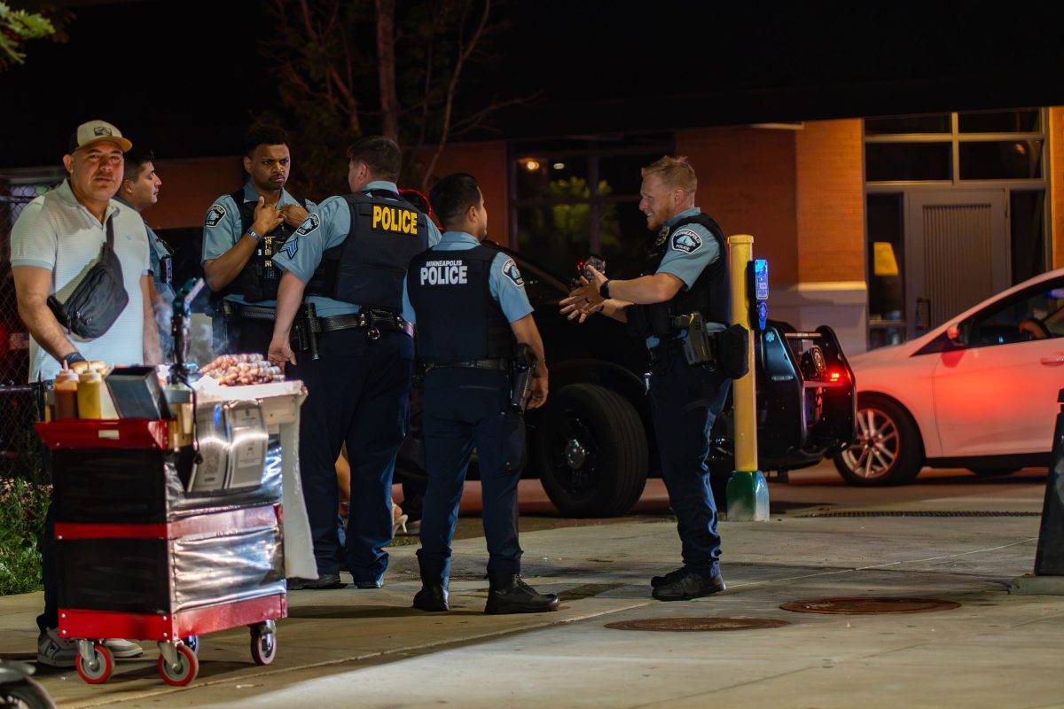Minneapolis Police outside Lake Street Nightclub in July 2026