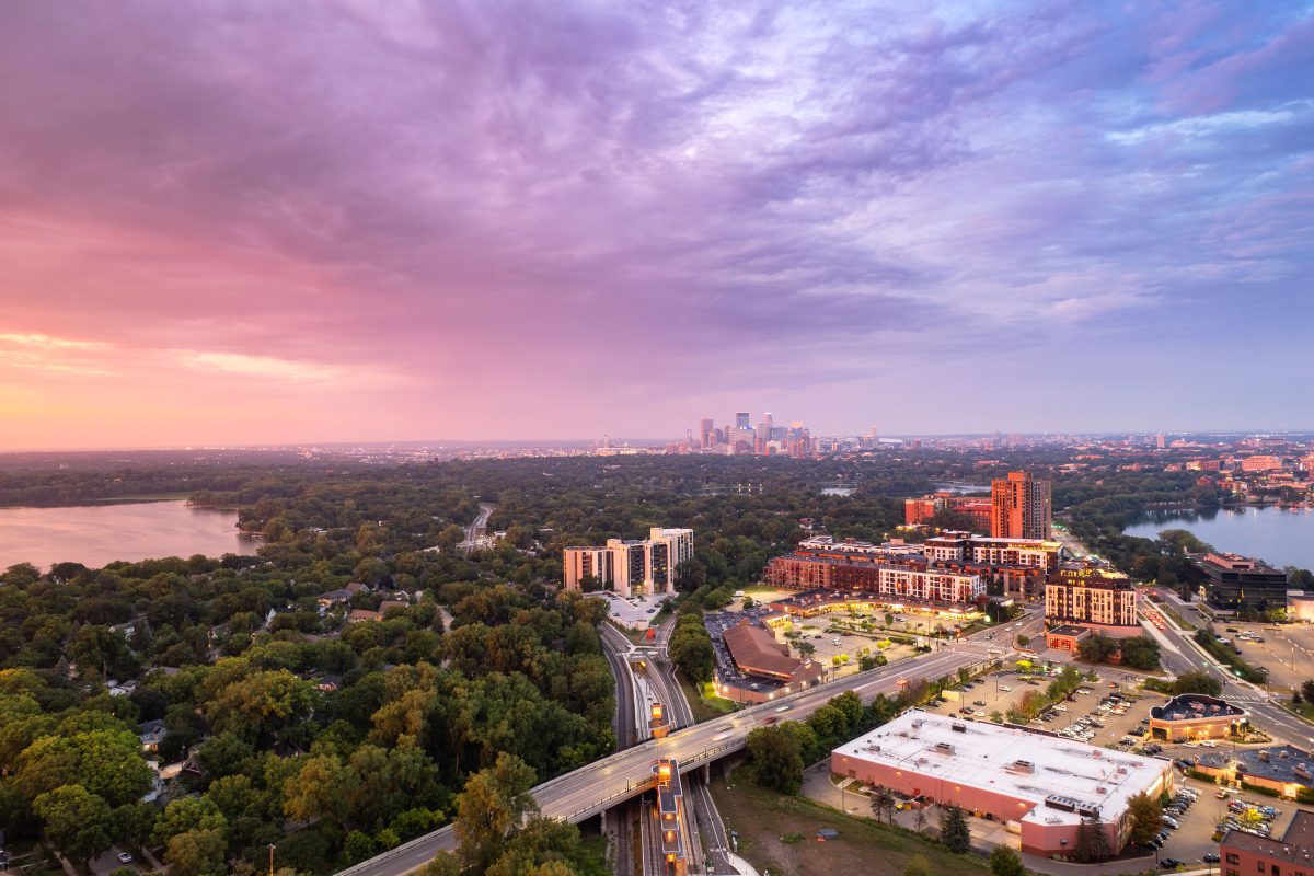 Minneapolis Sunset Over Cedar Lake and Bde Maka Ska