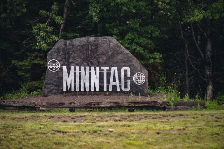 Minnesota Taconite MINNTAC sign in Mountain Iron