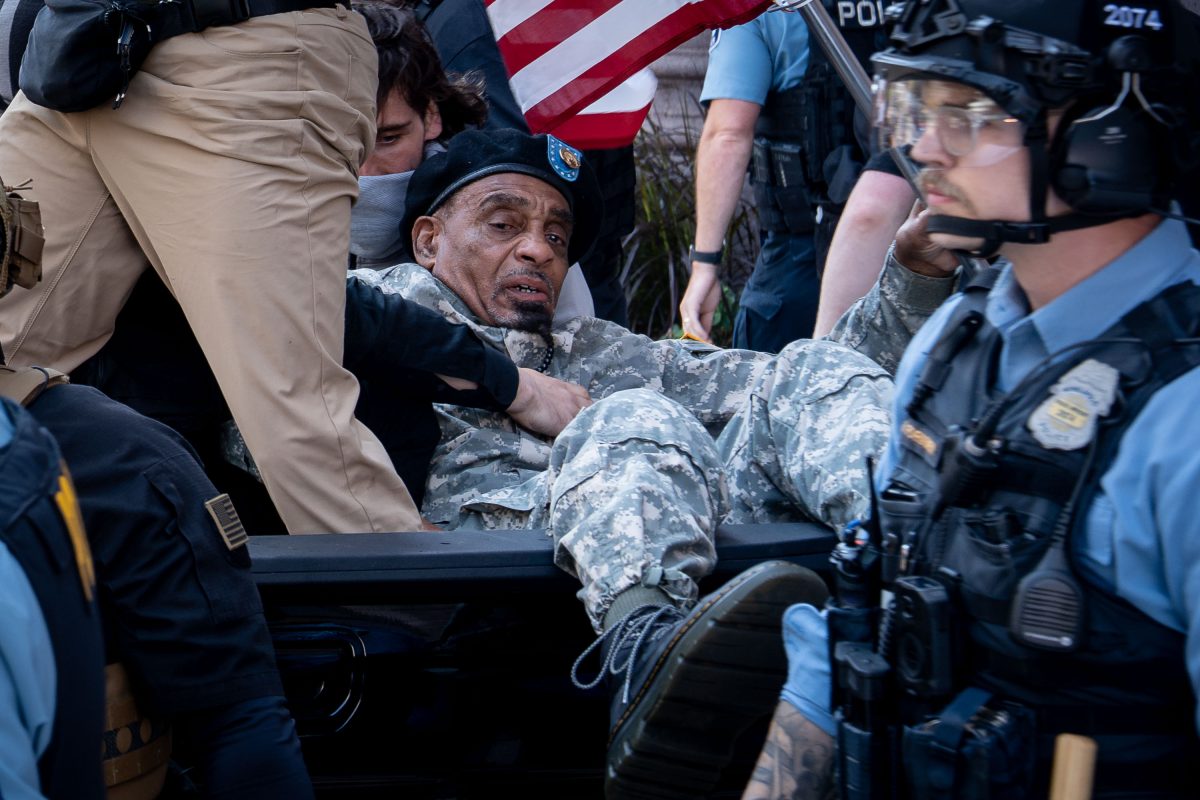 Charles Miles at Jake Lang Protest, Minneapolis