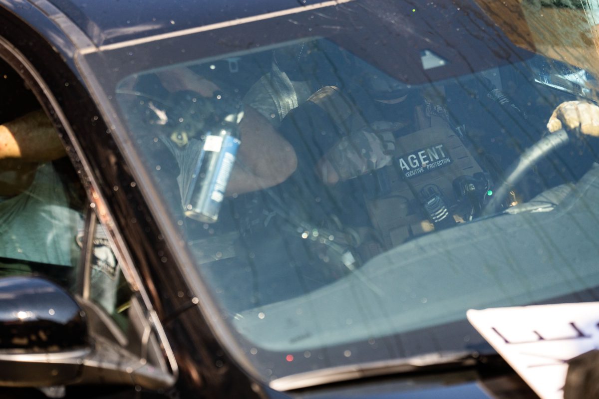 Executive Protection Agent in Vehicle, Jake Lang Rally, Minneapolis City Hall
