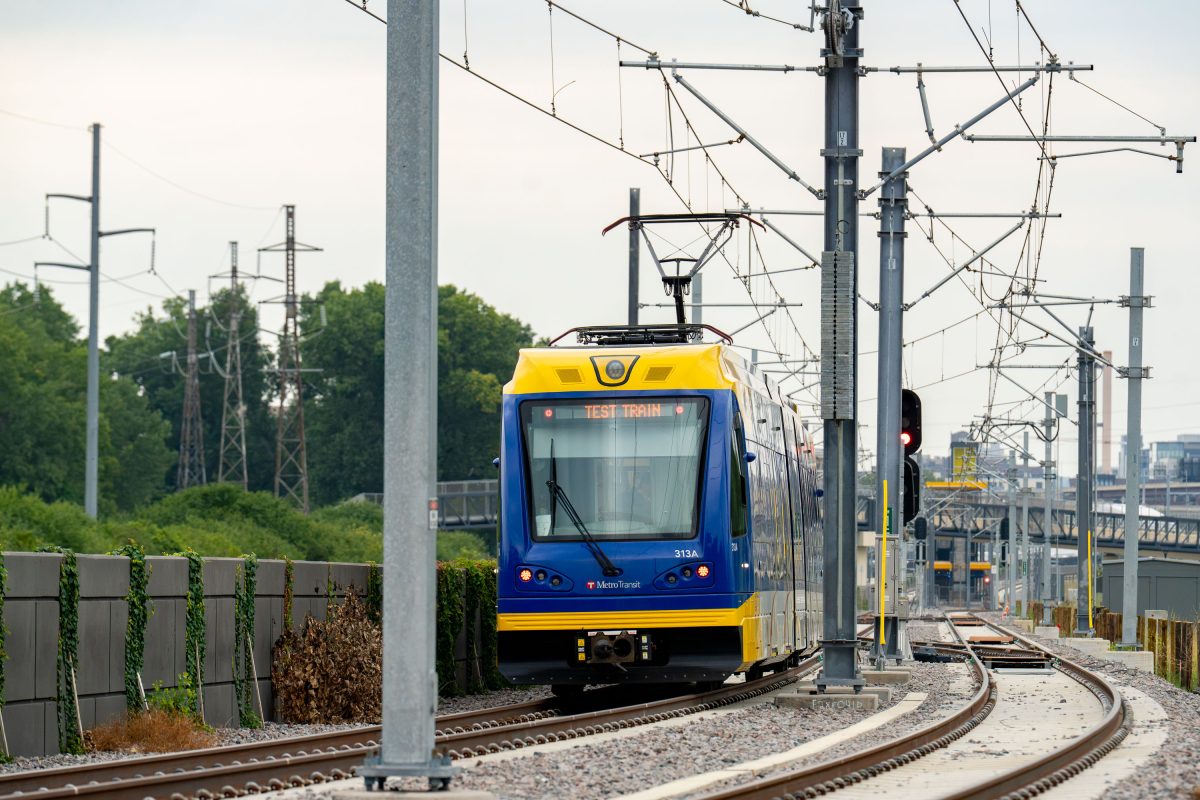 Metro Transit Test Train 313A near Bryn Mawr Station