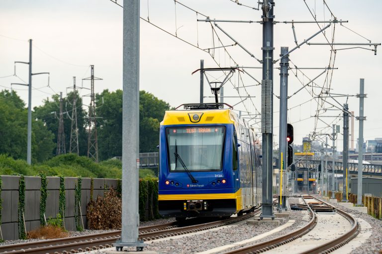 Metro Transit Test Train 313A near Bryn Mawr Station 1 Metro Transit Test Train 313A near Bryn Mawr Station