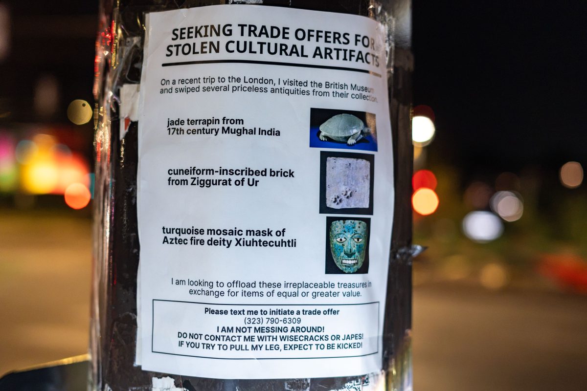 Stolen Cultural Artifacts Flyer