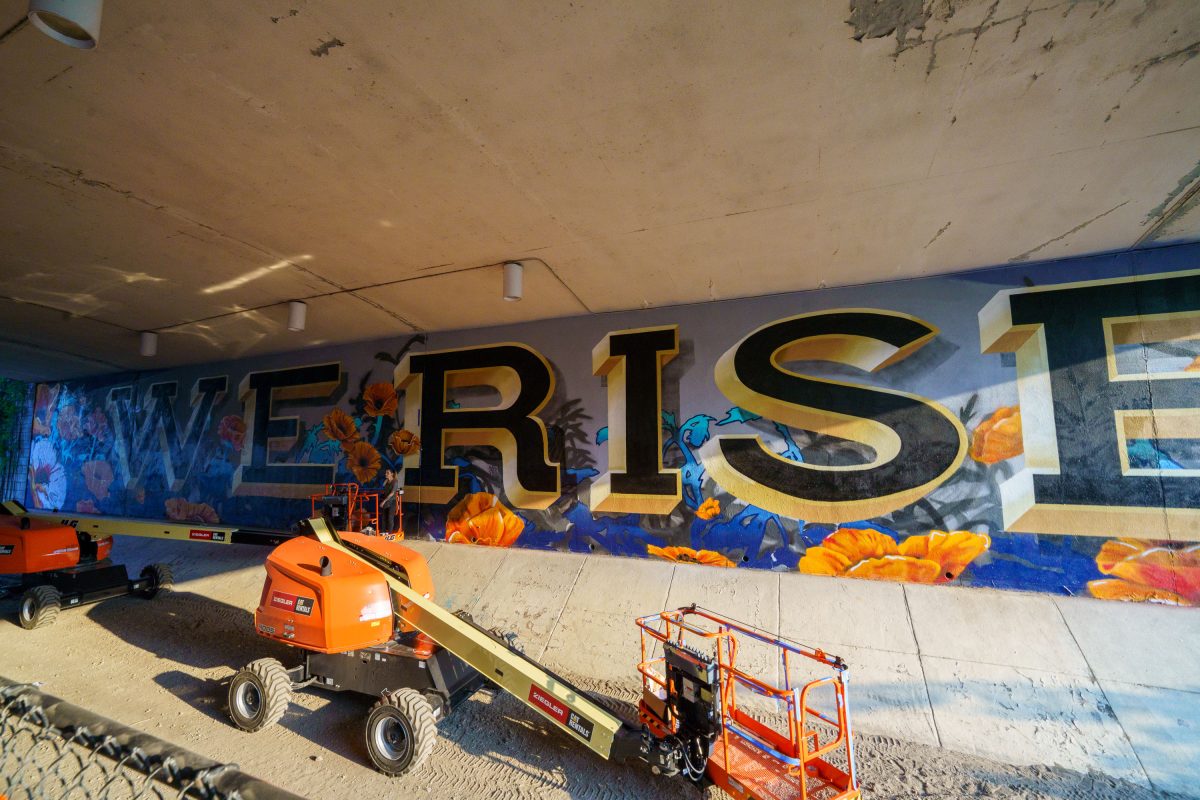 WE RISE mural under Hennepin Ave, Minneapolis