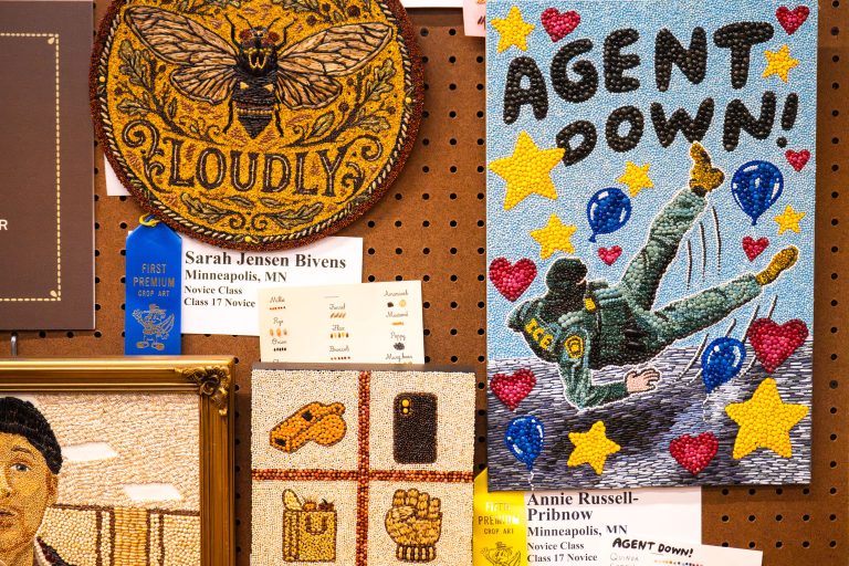 Agent Down Crop Art at Minnesota State Fair 1