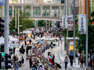 Long Tables Stretch Down Nicollet Mall for Dinner Du Nord