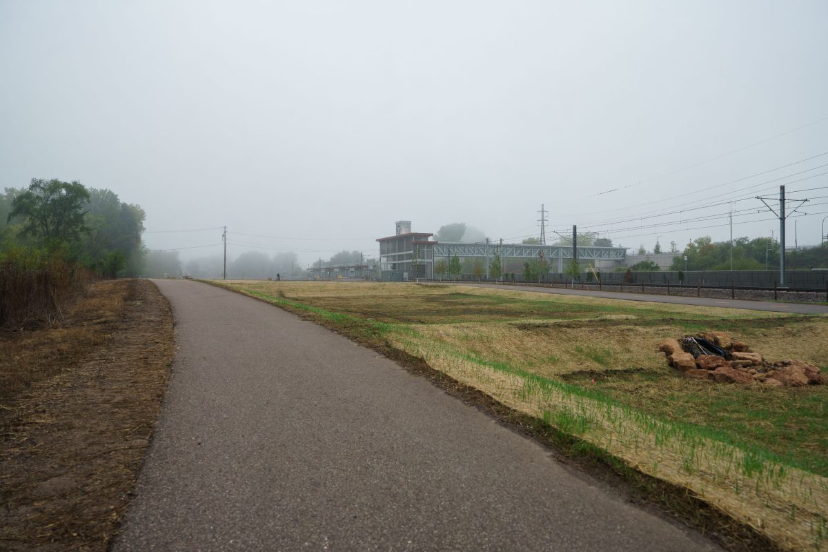 Heavy fog on Cedar Lake Trail at Bryn Mawr Station