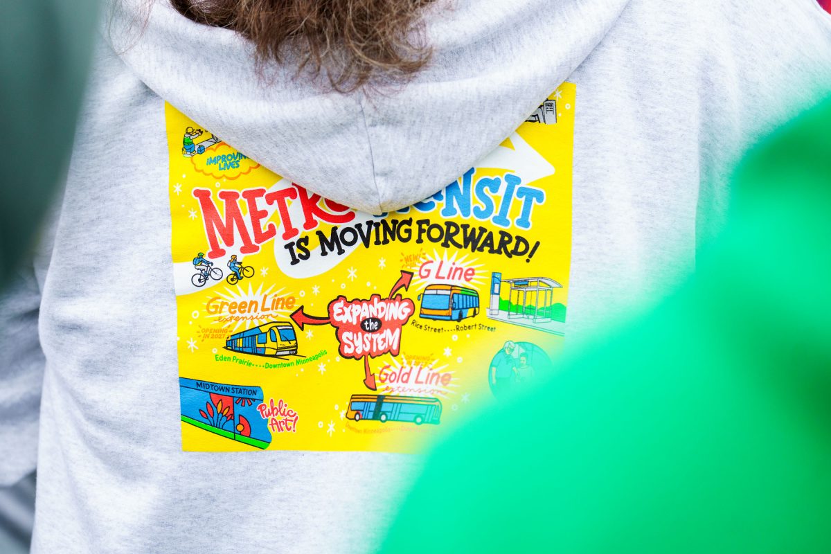 Metro Transit Is Moving Forward shirt at Green Line Event