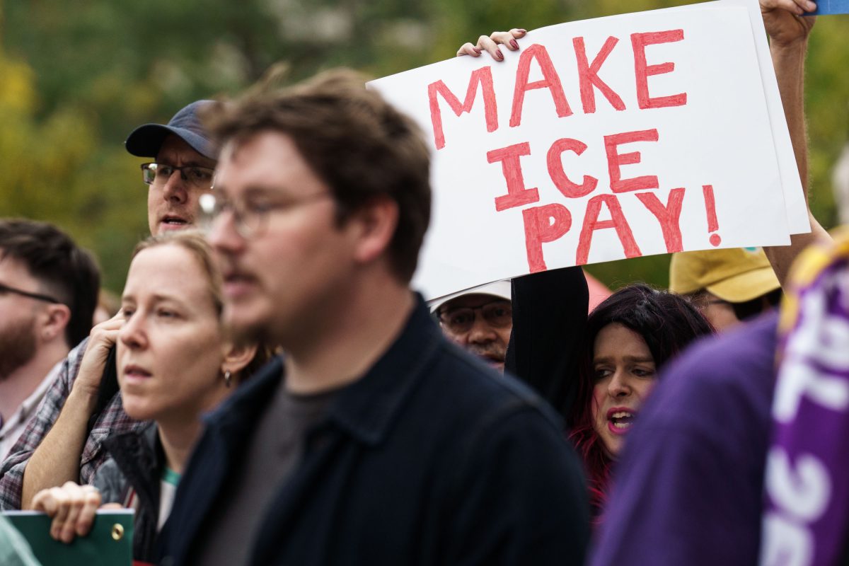 Anti ICE Protest Sign: Make ICE PAY seen in Minneapolis
