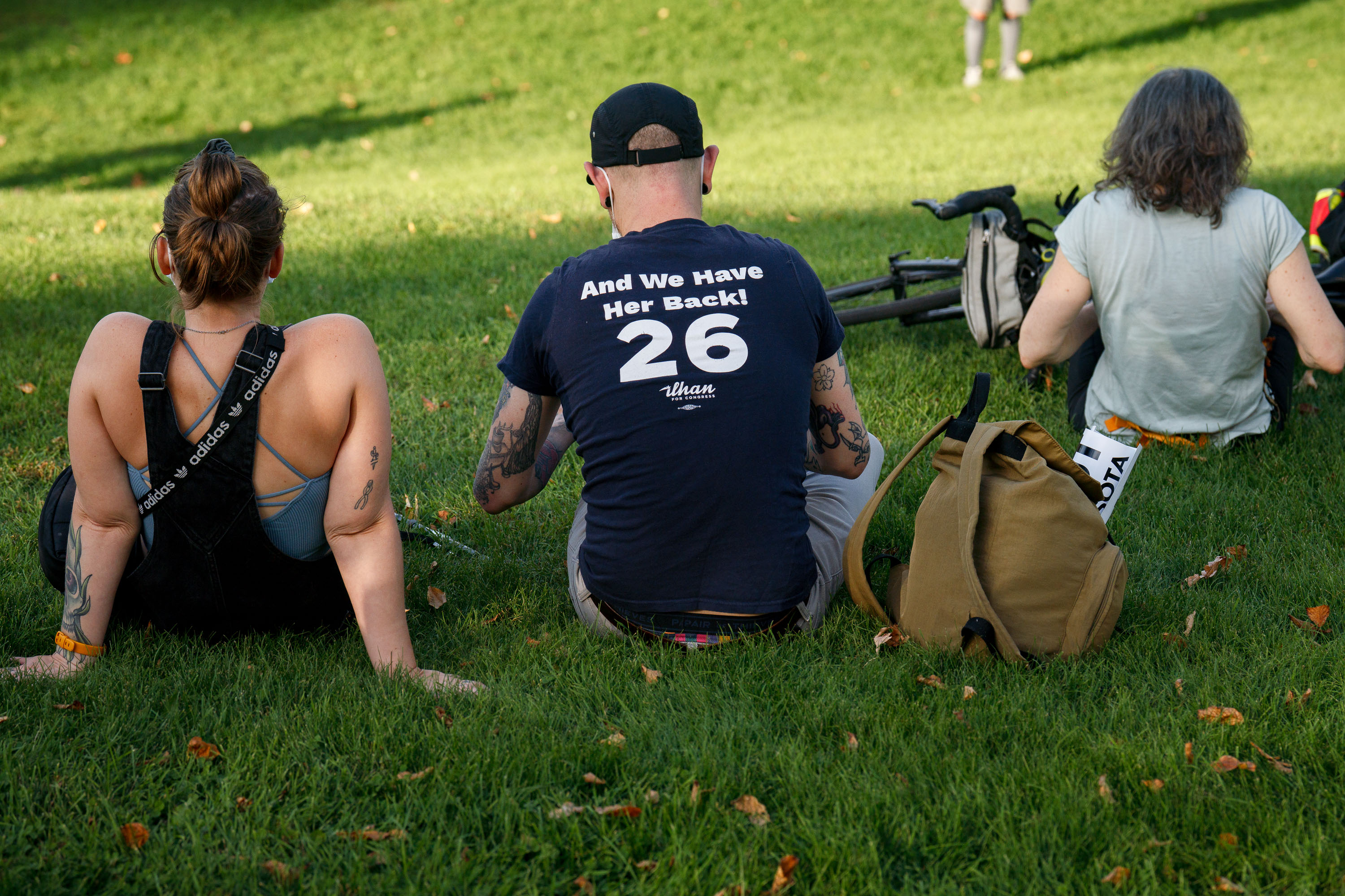Ilhan Omar 2026 shirt at Powderhorn Park