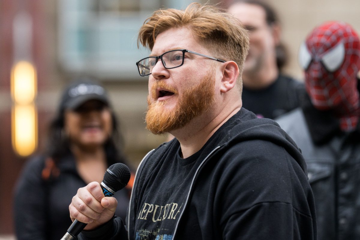 Isaac Sant outside Federal Courthouse on October 3, 2026