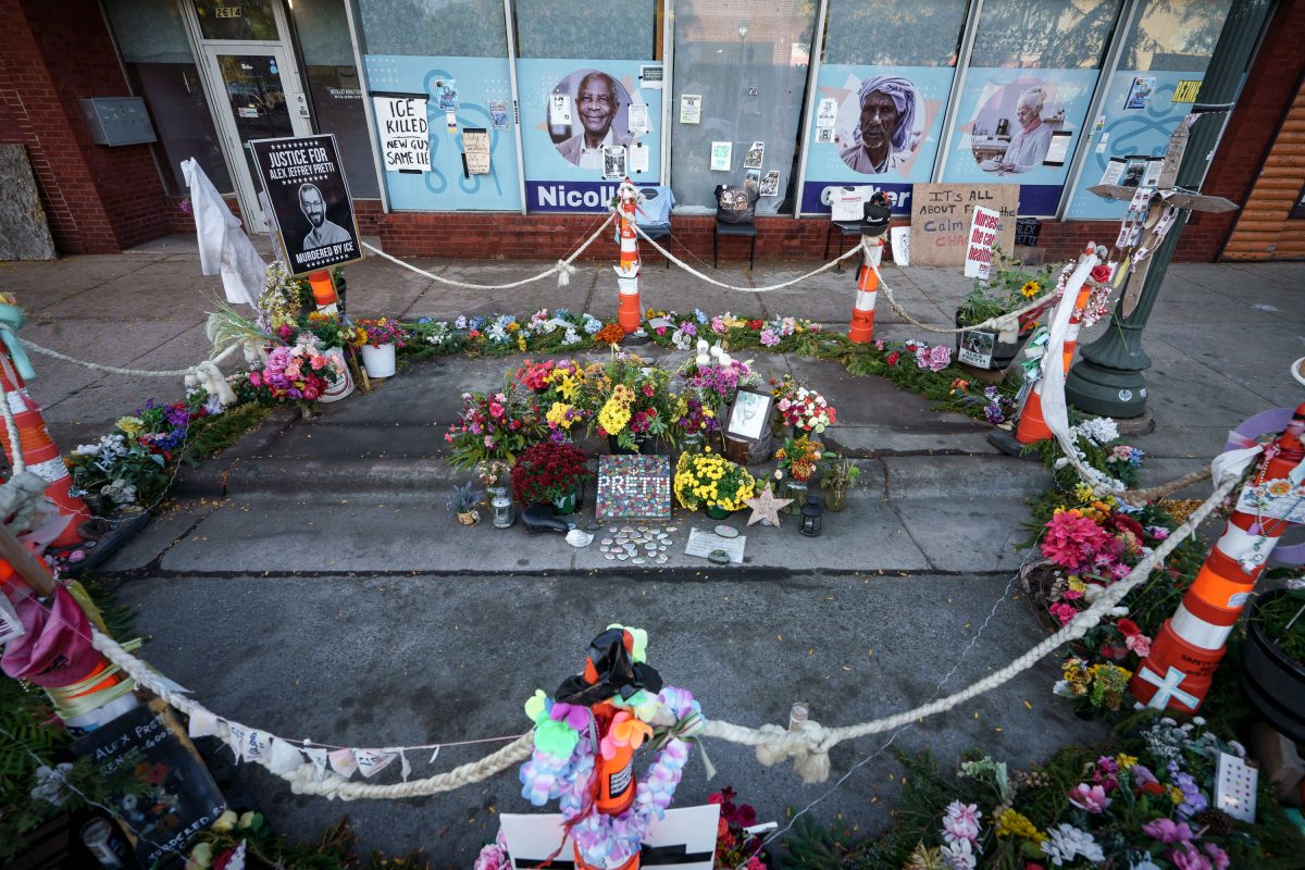 Memorial where Alex Pretti was shot by Border Patrol