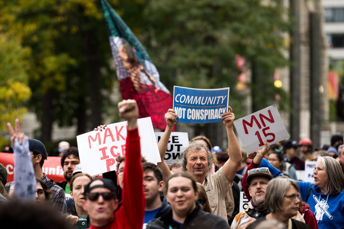 Minnesota 15 Protest in Downtown Minneapolis on October 3
