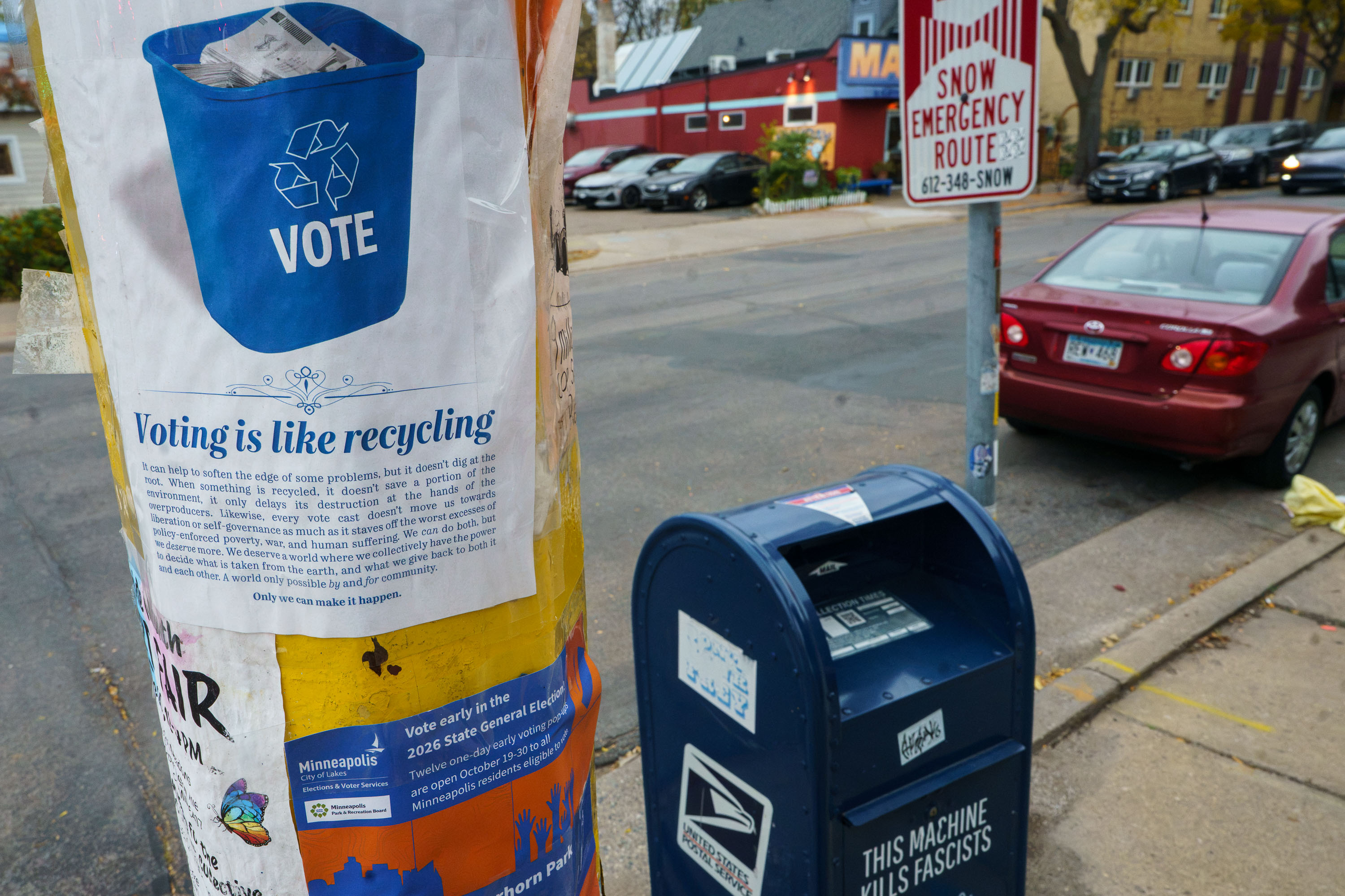 Voting is like recycling flyer in Minneapolis