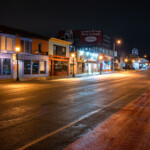Hennepin Avenue in uptown Minneapolis during first night of Minnesota's stay at home order.
