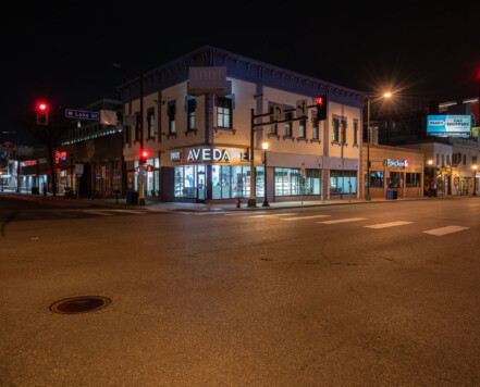 The intersection of Lake and Hennepin in Uptown Minneapolis during covid-19 shutdowns. The intersection of Lake and Hennepin in Uptown Minneapolis during covid-19 shutdowns.