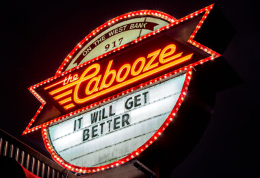 The Caboose on Cedar Ave in Minneapolis during Minnesota’s Stay At Home orders. Their marquee reading “It will get better”. The Caboose on Cedar Ave in Minneapolis during Minnesota’s Stay At Home orders. Their marquee reading “It will get better”.