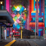 Bob Dylan Mural in downtown Minneapolis by Kobra.