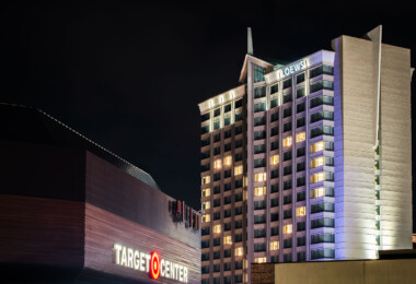 Loews Hotel with a heart on it in solidarity with others hotels during covid-19 shutdowns. Loews Hotel with a heart on it in solidarity with others hotels during covid-19 shutdowns.