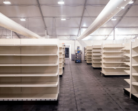 After the Cub Foods was damaged during unrest a temporary tent store was put up to serve the community. After the Cub Foods was damaged during unrest a temporary tent store was put up to serve the community.