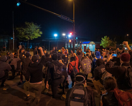 Minneapolis Police along with State Patrol Conservation Officers and the National Guard arrived to the 5th Precinct with a large amount of tactical gear to clear out and arrest 51 people protesting the pre-trial release of Derek Chauvin on bond. Derek Chauvin has been charged in the May 25th death of George Floyd. Minneapolis Police along with State Patrol Conservation Officers and the National Guard arrived to the 5th Precinct with a large amount of tactical gear to clear out and arrest 51 people protesting the pre-trial release of Derek Chauvin on bond. Derek Chauvin has been charged in the May 25th death of George Floyd.