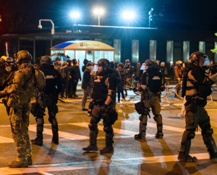 Minneapolis Police along with State Patrol Conservation Officers and the National Guard arrived to the 5th Precinct with a large amount of tactical gear to clear out and arrest 51 people protesting the pre-trial release of Derek Chauvin on bond. Derek Chauvin has been charged in the May 25th death of George Floyd. Minneapolis Police along with State Patrol Conservation Officers and the National Guard arrived to the 5th Precinct with a large amount of tactical gear to clear out and arrest 51 people protesting the pre-trial release of Derek Chauvin on bond. Derek Chauvin has been charged in the May 25th death of George Floyd.