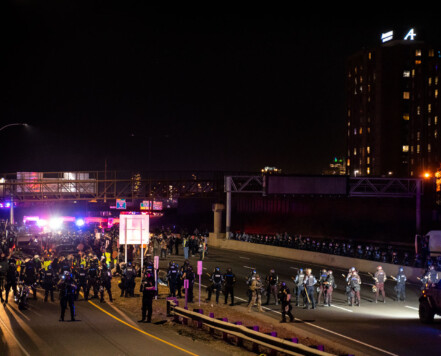 Protesters demanding democracy march from Downtown Minneapolis and Cedar/Riverside onto I-94.646 arrests were made in what is likely the largest mass arrest/citation event in city history. Protesters demanding democracy march from Downtown Minneapolis and Cedar/Riverside onto I-94.646 arrests were made in what is likely the largest mass arrest/citation event in city history.