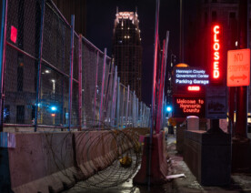 Razor wire being installed around the courthouse that will host the Derek Chauvin trial in less than 2 weeks.