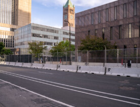 The current temporary home of the Minneapolis Police Third Precinct police station. The original third precinct was set on fire during the 2020 Minneapolis Uprising following the murder of George Floyd.