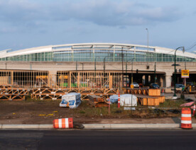 Rebuild on the site of the Atlas Staffing building. The building was burned down during protests following the murder of George Floyd.