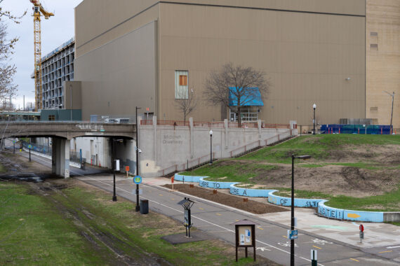 The Midtown Greenway at 10th Avenue in Minneapolis. The Midtown Greenway at 10th Avenue in Minneapolis.