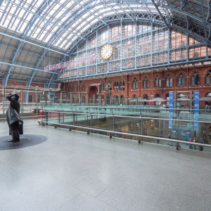 King's Cross St. Pancras (formerly King's Cross) is a London Underground station on Euston Road in the Borough of Camden, Central London. It serves King's Cross and St Pancras main line stations in fare zone 1, and is an interchange between six Underground lines. The station was one of the first to open on the network; as of 2017, it is the most used station on the network for passenger entrances and exits combined.The station opened in 1863 along with the Metropolitan line, subsequently catering for the Hammersmith & City and Circle lines. It was expanded in 1868 with the opening of the City Widened Lines, and the Northern and Piccadilly platforms opened in the early 20th century. During the 1930s and 1940s, the station was restructured and partially rebuilt to cater for expanded traffic. The Victoria line connection opened in 1968. The 1987 King's Cross fire that killed 31 people is the deadliest accident to occur on the Underground and resulted in widespread safety improvements and changes throughout the network. The station was extensively rebuilt in the early 21st century to cater for Eurostar services that moved from Waterloo to St Pancras, reopening in 2009. Source: <a href="https://en.wikipedia.org/wiki/King's_Cross_St_Pancras_tube_station" rel="noreferrer nofollow">en.wikipedia.org/wiki/King%27s_Cross_St_Pancras_tube_station</a> King's Cross St. Pancras (formerly King's Cross) is a London Underground station on Euston Road in the Borough of Camden, Central London. It serves King's Cross and St Pancras main line stations in fare zone 1, and is an interchange between six Underground lines. The station was one of the first to open on the network; as of 2017, it is the most used station on the network for passenger entrances and exits combined.The station opened in 1863 along with the Metropolitan line, subsequently catering for the Hammersmith & City and Circle lines. It was expanded in 1868 with the opening of the City Widened Lines, and the Northern and Piccadilly platforms opened in the early 20th century. During the 1930s and 1940s, the station was restructured and partially rebuilt to cater for expanded traffic. The Victoria line connection opened in 1968. The 1987 King's Cross fire that killed 31 people is the deadliest accident to occur on the Underground and resulted in widespread safety improvements and changes throughout the network. The station was extensively rebuilt in the early 21st century to cater for Eurostar services that moved from Waterloo to St Pancras, reopening in 2009. Source: <a href="https://en.wikipedia.org/wiki/King's_Cross_St_Pancras_tube_station" rel="noreferrer nofollow">en.wikipedia.org/wiki/King%27s_Cross_St_Pancras_tube_station</a>