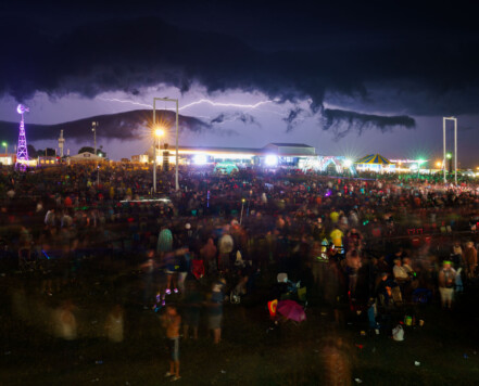 Lightning bolt at Rock Fest in Cadott, Wisconsin Lightning bolt at Rock Fest in Cadott, Wisconsin