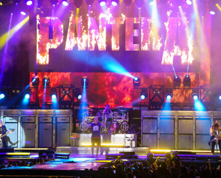 Pantera performing at Rock Fest in Cadott, Wisconsin on July 13, 2023. Pantera performing at Rock Fest in Cadott, Wisconsin on July 13, 2023.