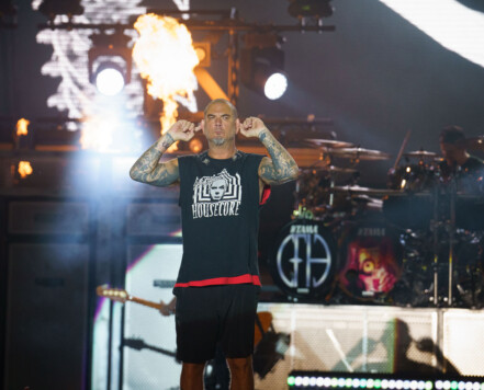 Pantera performing at Rock Fest in Cadott, Wisconsin on July 13, 2023. Pantera performing at Rock Fest in Cadott, Wisconsin on July 13, 2023.