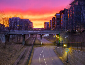 This has to be one of the best sunsets i've seen in quite some time. Taken from above the Midtown Greenway on a warm spring evening.