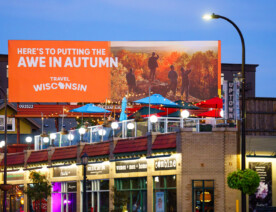 A Travel Wisconsin billboard seen in Uptown Minneapolis.