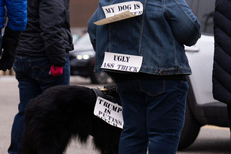 About 500 protesters outside Tesla in Minneapolis (Golden Valley) with signs reading “NOT PAID JUST PISSED”, “Tesla Funds Fascists”, “Save the VA”, “No Vet Left Behind”, Make Nazis Afraid Again” to name a few. This is the 7th weekend in a row of protests at this showroom. About 500 protesters outside Tesla in Minneapolis (Golden Valley) with signs reading “NOT PAID JUST PISSED”, “Tesla Funds Fascists”, “Save the VA”, “No Vet Left Behind”, Make Nazis Afraid Again” to name a few. This is the 7th weekend in a row of protests at this showroom.