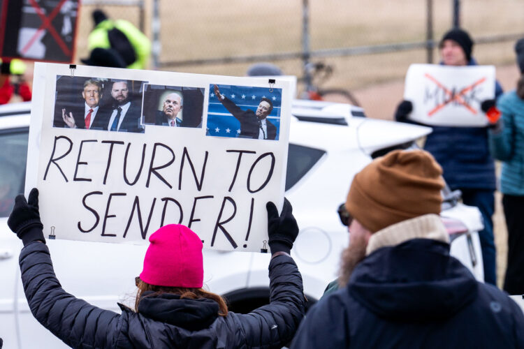 About 500 protesters outside Tesla in Minneapolis (Golden Valley) with signs reading “NOT PAID JUST PISSED”, “Tesla Funds Fascists”, “Save the VA”, “No Vet Left Behind”, Make Nazis Afraid Again” to name a few. This is the 7th weekend in a row of protests at this showroom. About 500 protesters outside Tesla in Minneapolis (Golden Valley) with signs reading “NOT PAID JUST PISSED”, “Tesla Funds Fascists”, “Save the VA”, “No Vet Left Behind”, Make Nazis Afraid Again” to name a few. This is the 7th weekend in a row of protests at this showroom.