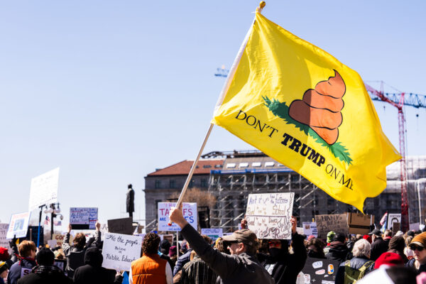 The Minnesota State Patrol estimates 25,000 gathered at the Minnesota State Capitol this afternoon as part of the nationwide “Hands Off!” protests. The Minnesota State Patrol estimates 25,000 gathered at the Minnesota State Capitol this afternoon as part of the nationwide “Hands Off!” protests.
