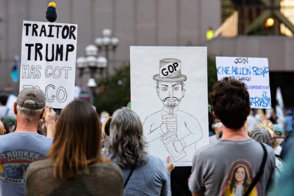 Protesters in Downtown Minneapolis as part of nationwide “Good trouble lives on” protests.Organizers say “Good Trouble Lives On is a national day of action to respond to the attacks on our civil and human rights by the Trump administration. Together, we’ll remind them that in America, the power lies with the people.”After gathering at the Hennepin County Government Center listening to speakers such as Toussaint Morrison, Nekima Levy Armstrong, and Lieutenant Governor Peggy Flanagan they marched through Downtown Minneapolis. Protesters in Downtown Minneapolis as part of nationwide “Good trouble lives on” protests.Organizers say “Good Trouble Lives On is a national day of action to respond to the attacks on our civil and human rights by the Trump administration. Together, we’ll remind them that in America, the power lies with the people.”After gathering at the Hennepin County Government Center listening to speakers such as Toussaint Morrison, Nekima Levy Armstrong, and Lieutenant Governor Peggy Flanagan they marched through Downtown Minneapolis.