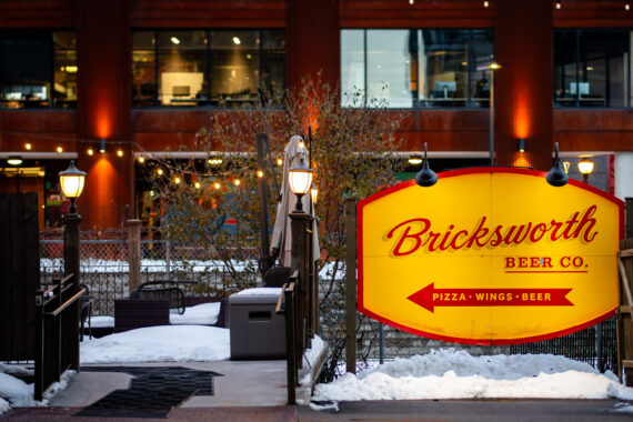 Bricksworth Beer Company and Pizza in the North Loop in Downtown Minneapolis. Bricksworth Beer Company and Pizza in the North Loop in Downtown Minneapolis.